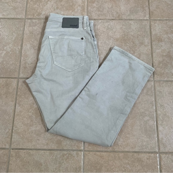 Mavi "Matt"  Relaxed Straight Leg Pants | Light Grey | Size 32/30 - Picture 13 of 16